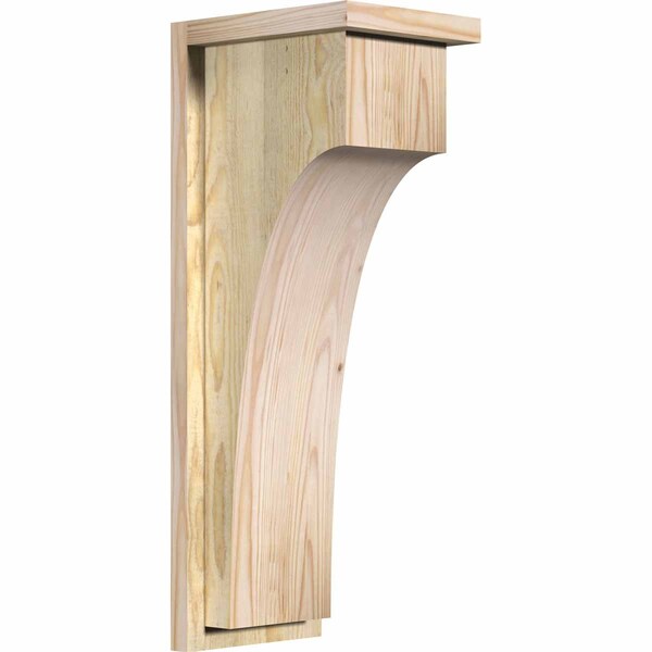 Ekena Millwork Huntington Rough Sawn Corbel w/Backplate, Douglas Fir, 8"W x 10"D x 26"H COR08X10X26HUN01RDF - main